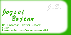 jozsef bojtar business card